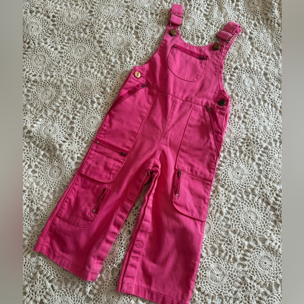 Vintage Pink Denim Overalls